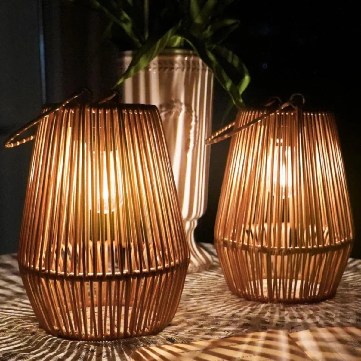 Handmade Solar Garden Lantern — Waterproof Warm Glow