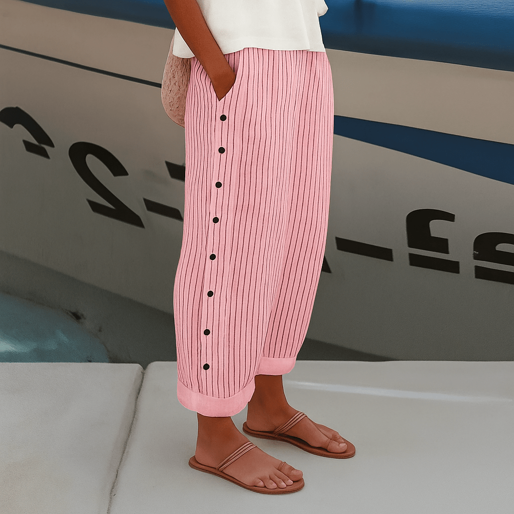 Comfy Straight Pants with Side Pockets