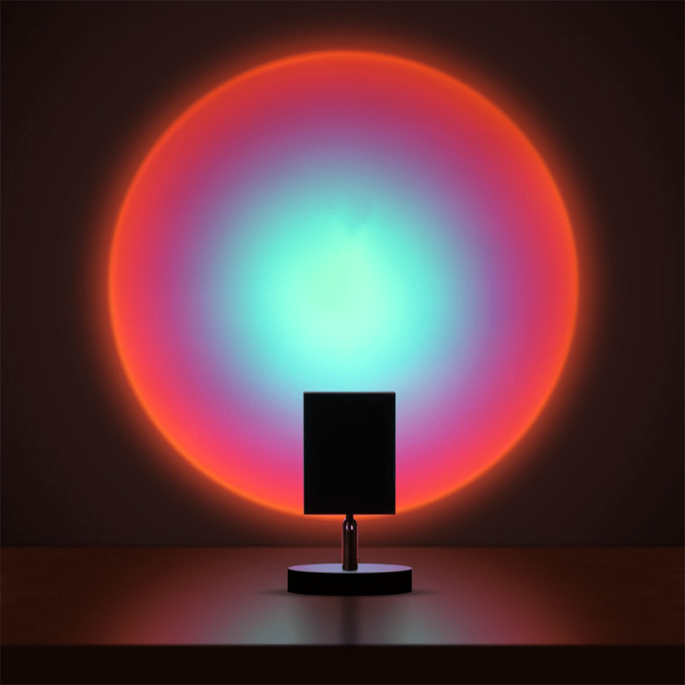 Retro Sunset LED Table Lamp — Warm USB Mood Light