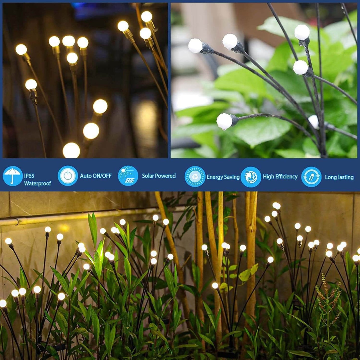 Solar Garden LED Light With Auto Dusk Sensor