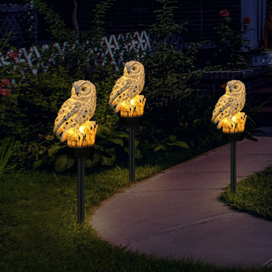 Solar Owl Garden Light — Automatic Outdoor Lamp