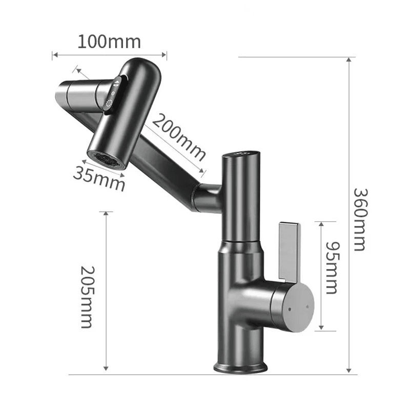 360° Smart Kitchen Faucet with LED Temperature Display
