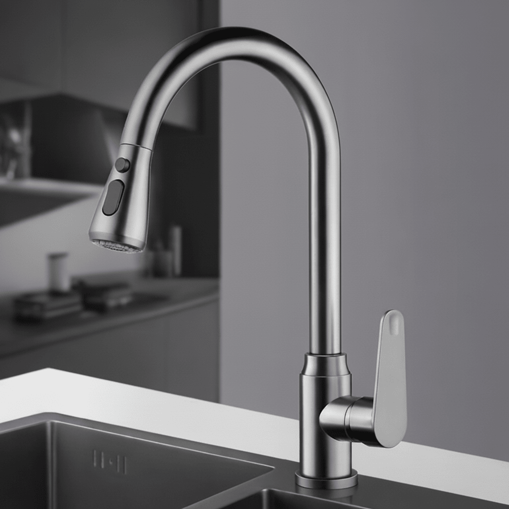 Kitchen Faucet With Pull-Out Sprayer & 360° Swivel
