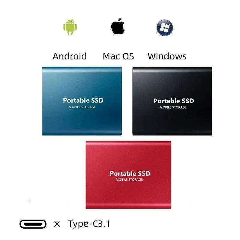 Portable SSD 512GB — USB-C Ultra-Fast Transfer