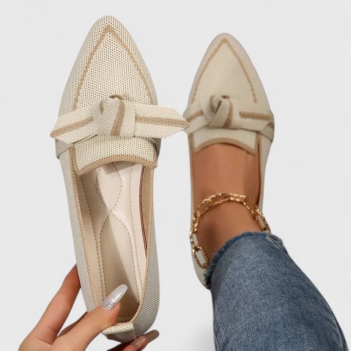 Women's Pointed Loafers with Bow & Orthopedic Fit