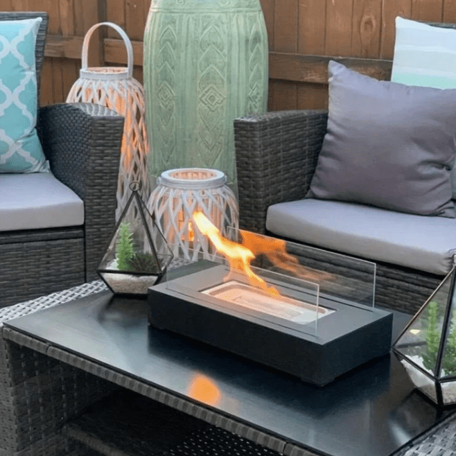 Tabletop Bioethanol Fireplace — Portable Smokeless Flame