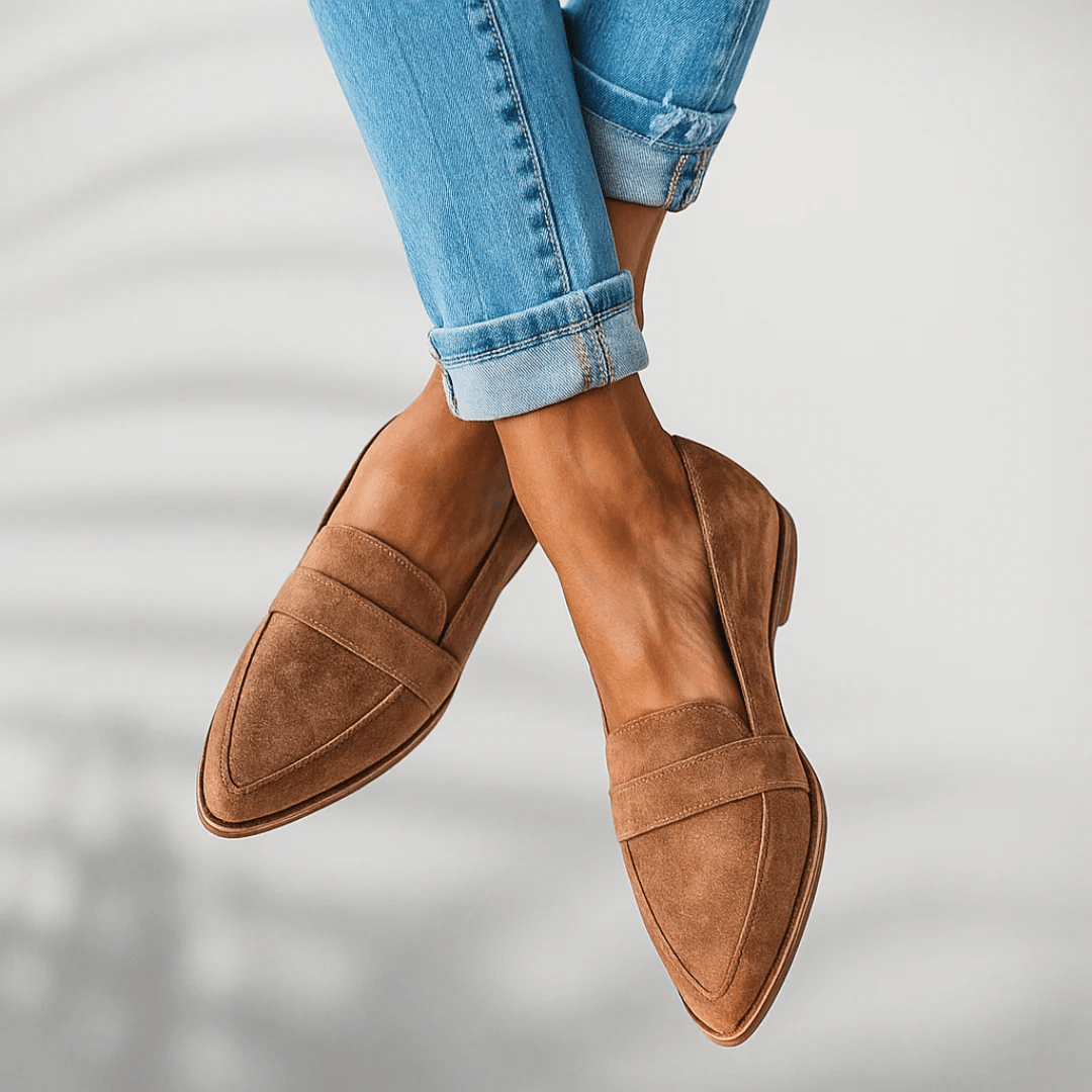 Women's Orthopedic Leather Loafers — Slip-On Comfort