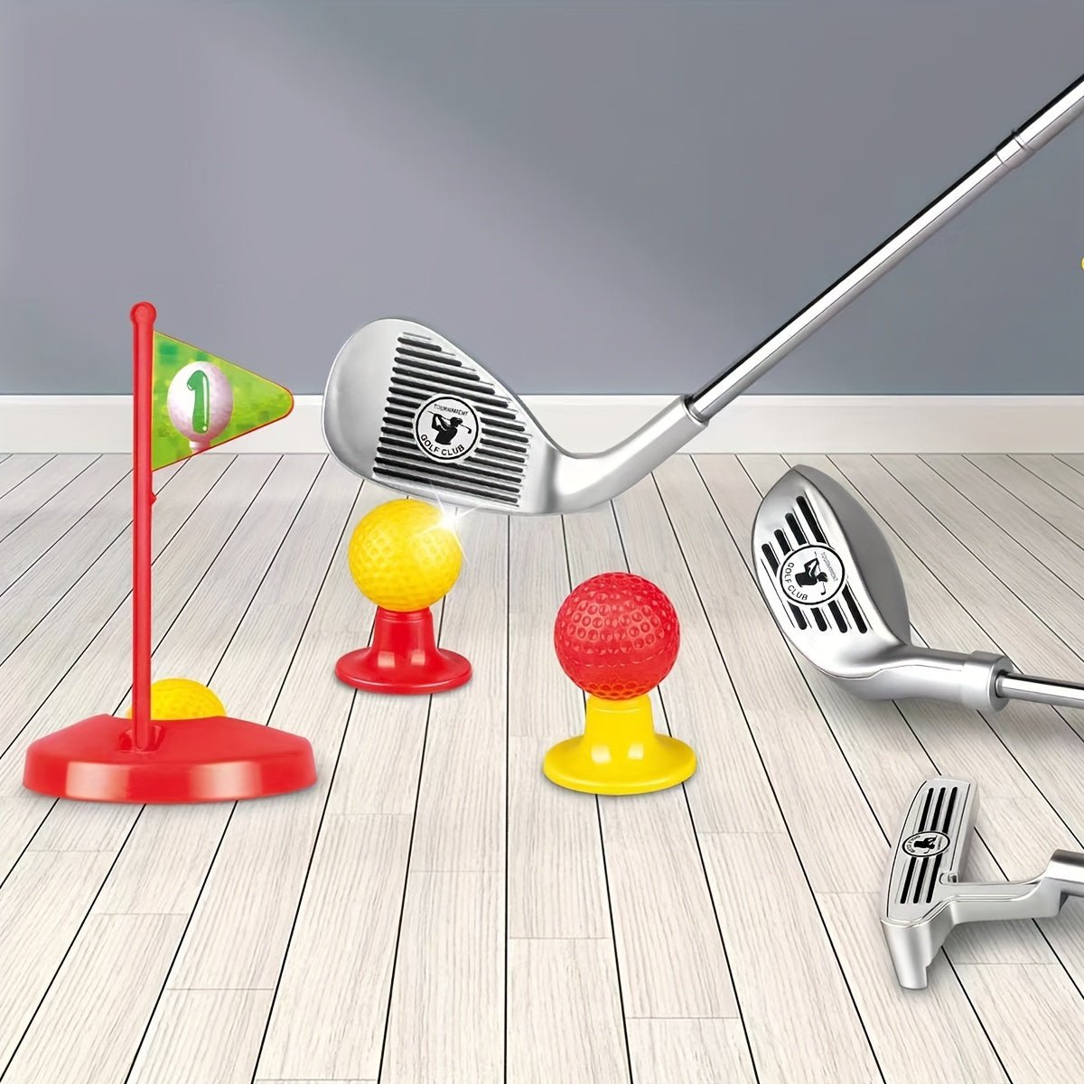 Kids Golf Set — Adjustable Clubs with Holes & Balls