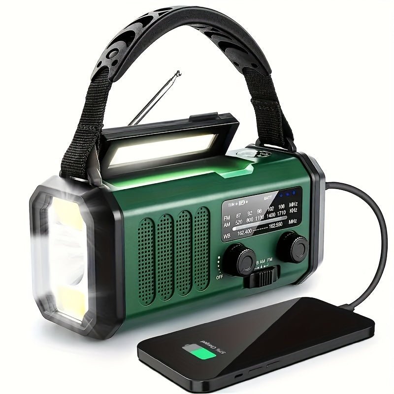 Multifunction Emergency Radio — Solar, Flashlight & USB