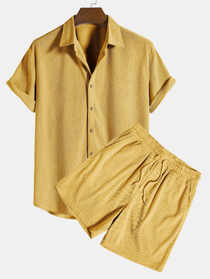 Men's Short-Sleeve Set — Breathable Summer Two-Piece