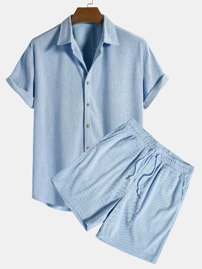 Men's Short-Sleeve Set — Breathable Summer Two-Piece