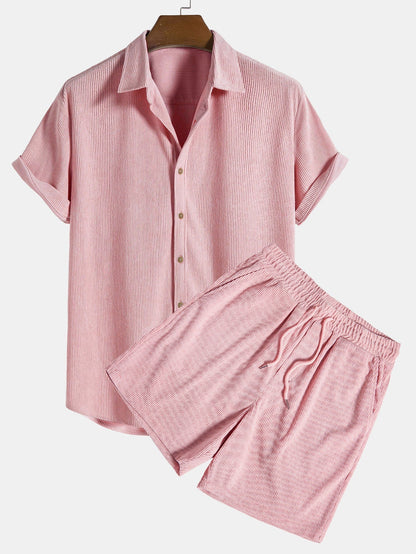 Men's Short-Sleeve Set — Breathable Summer Two-Piece