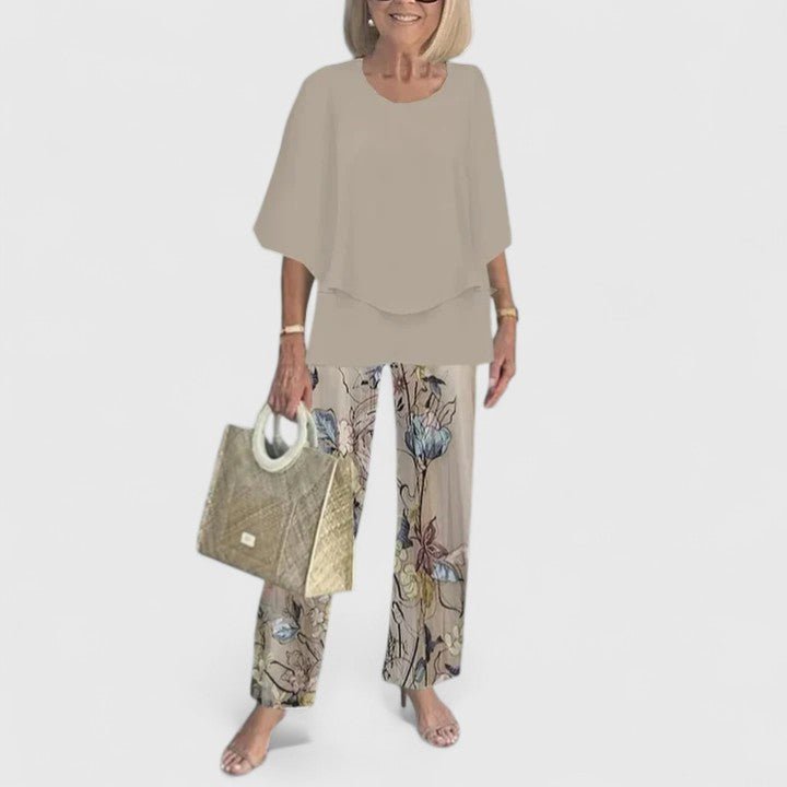 Two-Piece Outfit Set — Elegant Top and Trousers