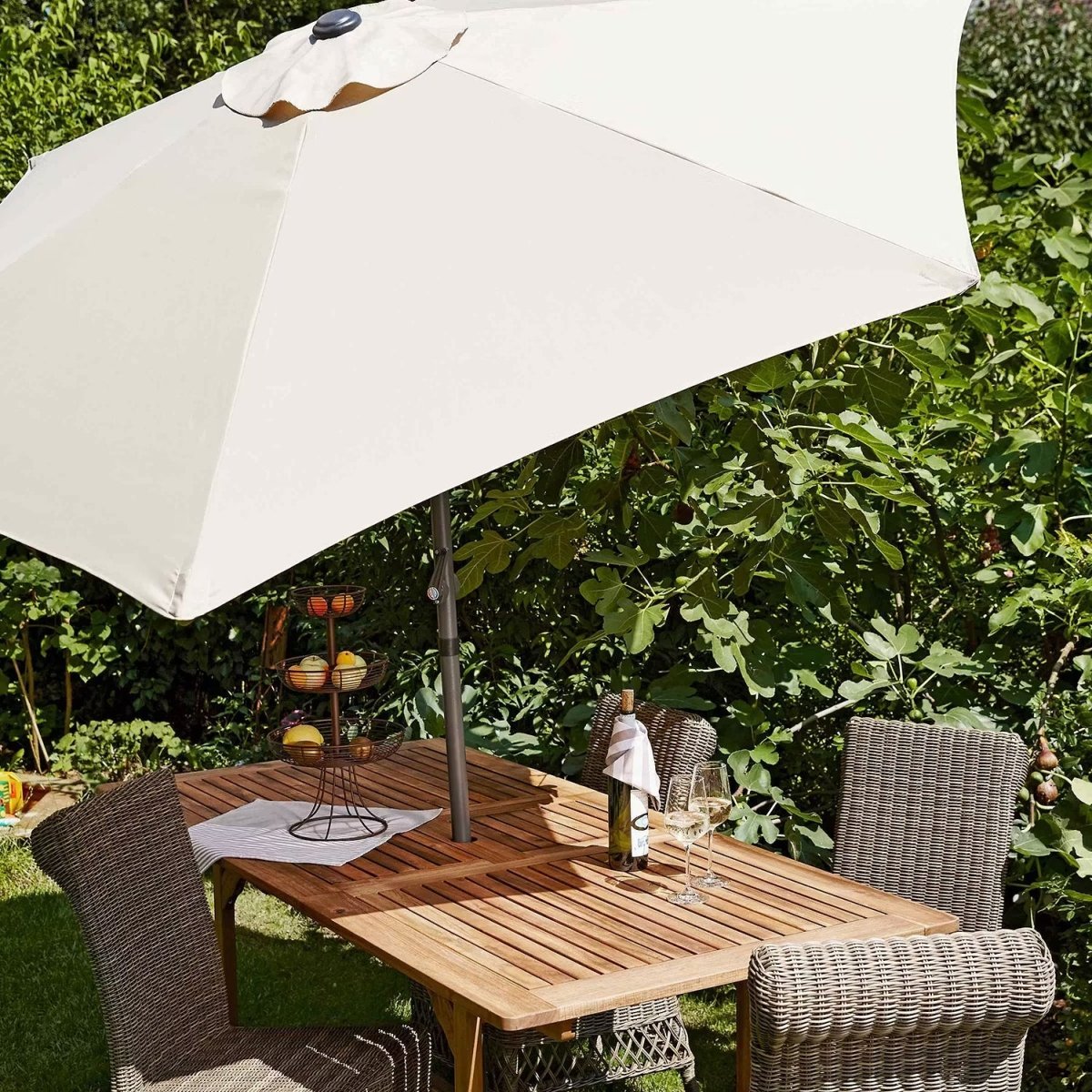 Tilting Garden Parasol — 180 cm UV Protection Umbrella