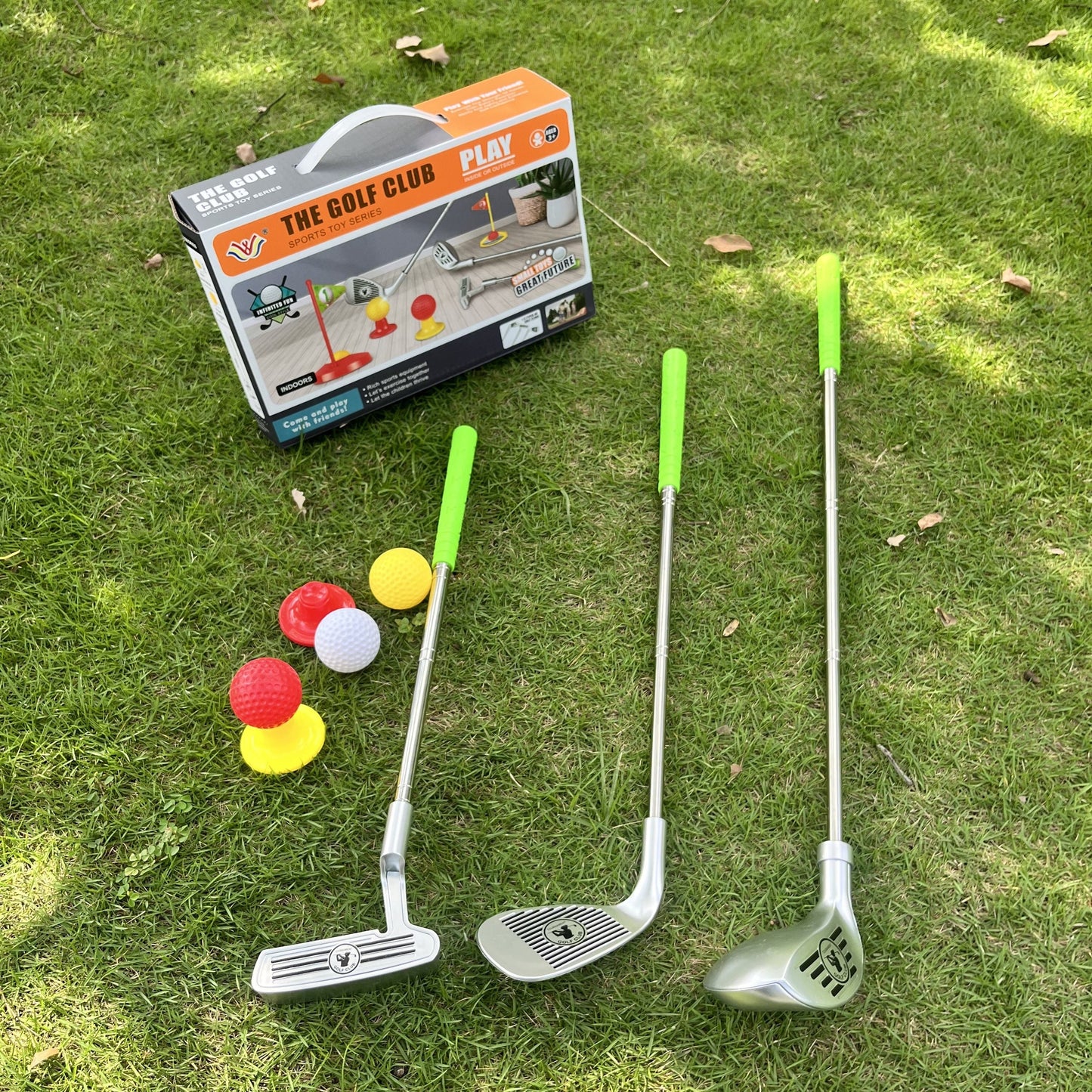 Kids Golf Set — Adjustable Clubs with Holes & Balls