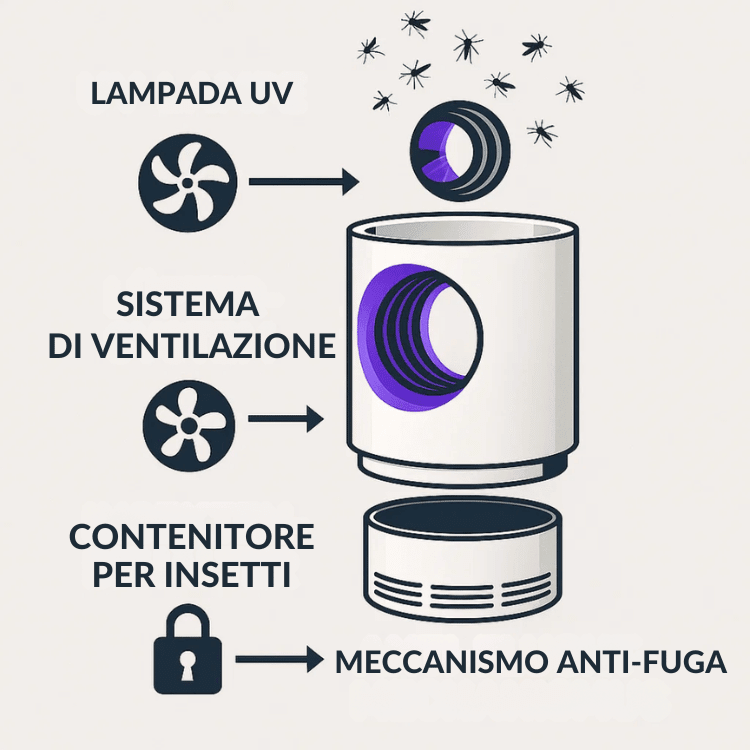 UV Electric Insect Trap for Mosquitoes and Flies