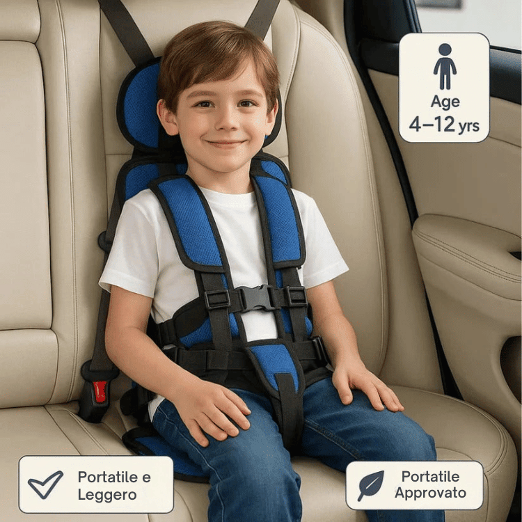 Portable Folding Car Seat — 5-Point Harness