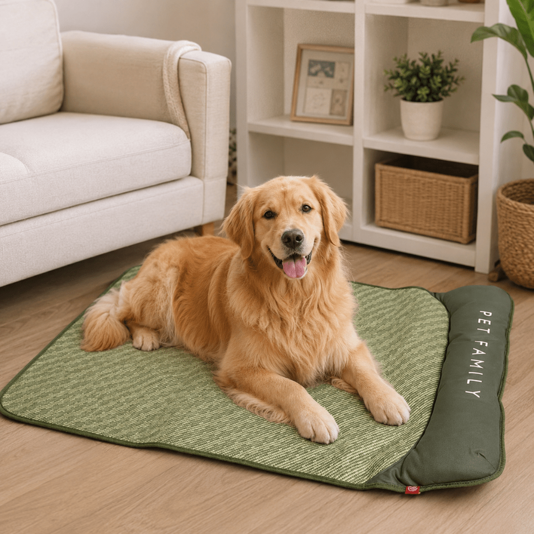 Breathable Pet Cooling Mat with Bolster — Dogs & Cats