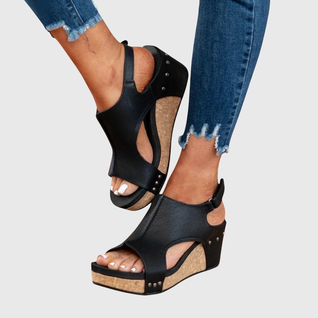 Orthopedic Wedge Sandals — Adjustable Strap Comfort