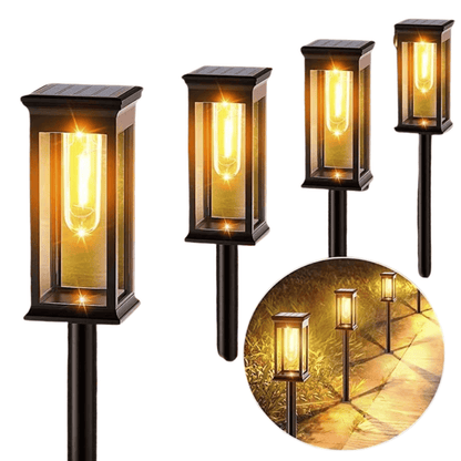 Solar Garden Lights — Warm White LED Outdoor Pathway