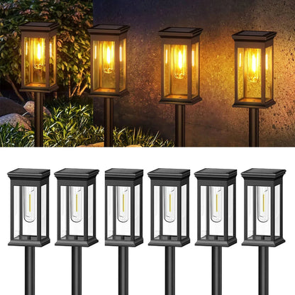 Solar Garden Lights — Warm White LED Outdoor Pathway