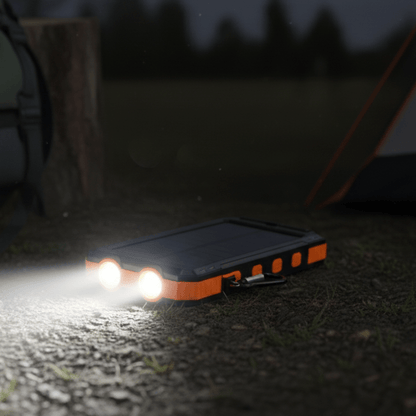 Solar Power Bank 20000mAh with LED Torch & Compass