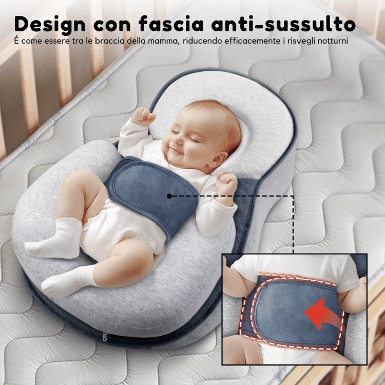 Ergonomic Baby Pillow — Safe Back-Sleep Head Support