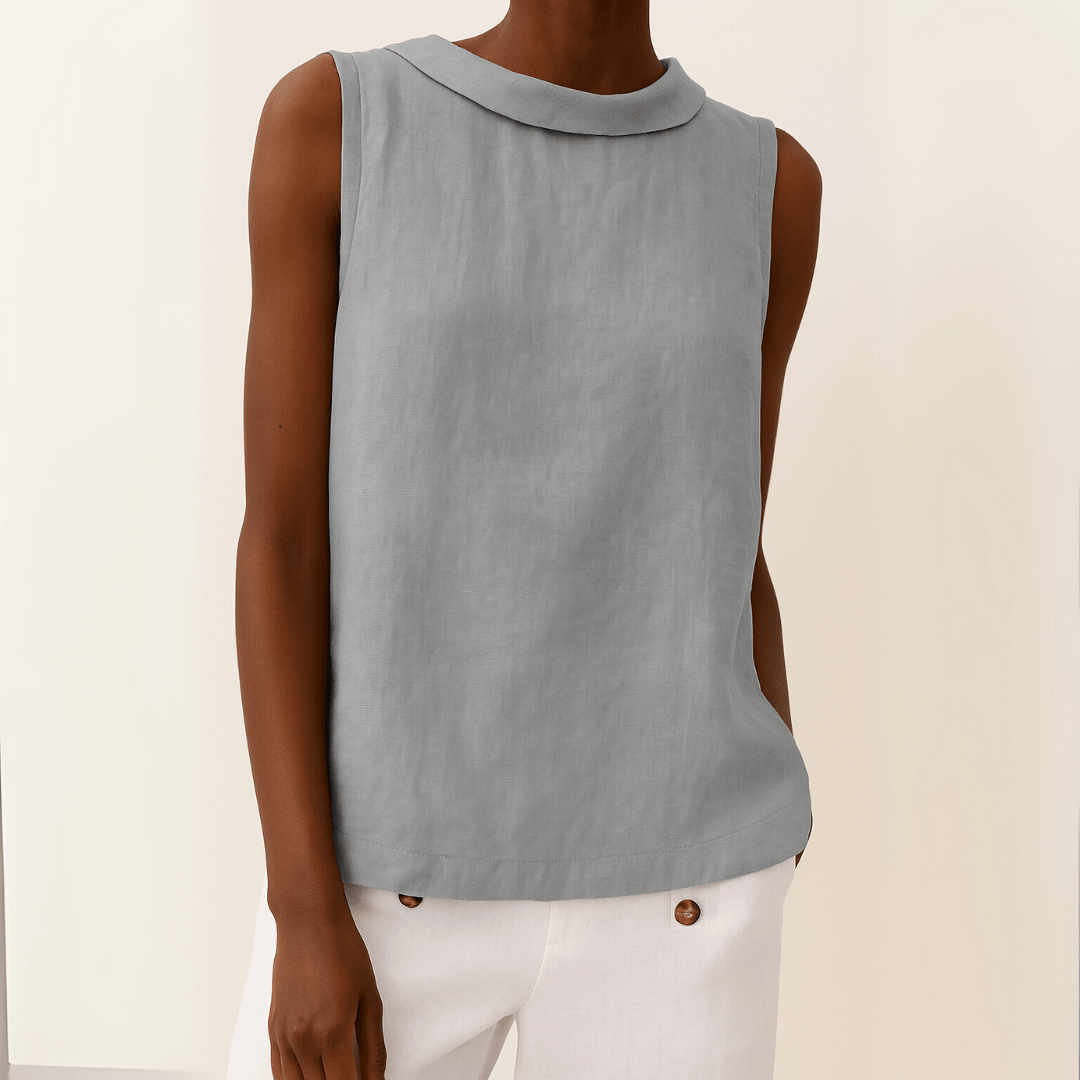 Sleeveless Roll-Neck Top — Elegant Flattering Fit