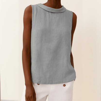 Sleeveless Roll-Neck Top — Elegant Flattering Fit