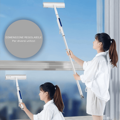 3-in-1 Window Cleaner — Telescopic Spray Squeegee