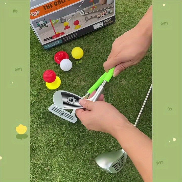 Kids Golf Set — Adjustable Clubs with Holes & Balls