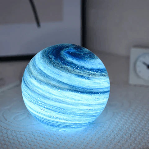 Glass Moon Lamp — 16 Colors with Remote Control