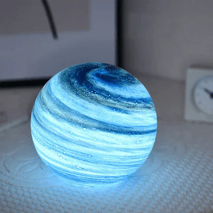 Glass Moon Lamp — 16 Colors with Remote Control