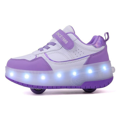 LED Sneakers — Retractable Wheels for Kids