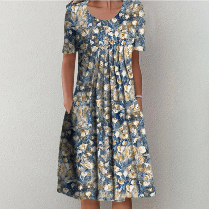 Floral Midi Dress — Casual A-Line Everyday Style
