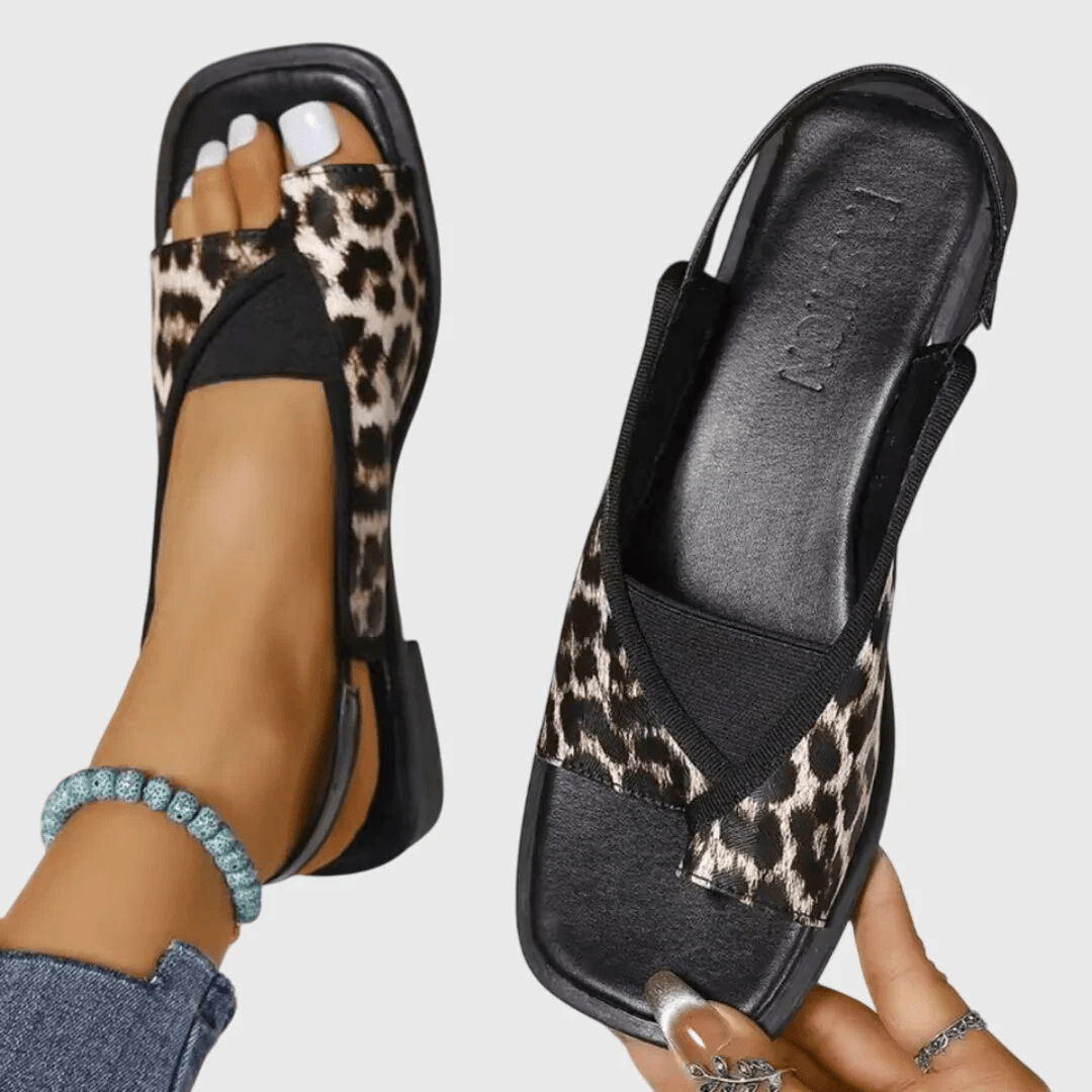Square-Toe Orthopedic Sandals — Flat Summer Slip-Ons