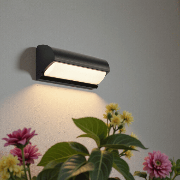 Black LED Outdoor Wall Lamp — Modern Design