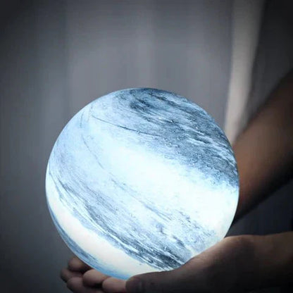 Glass Moon Lamp — 16 Colors with Remote Control
