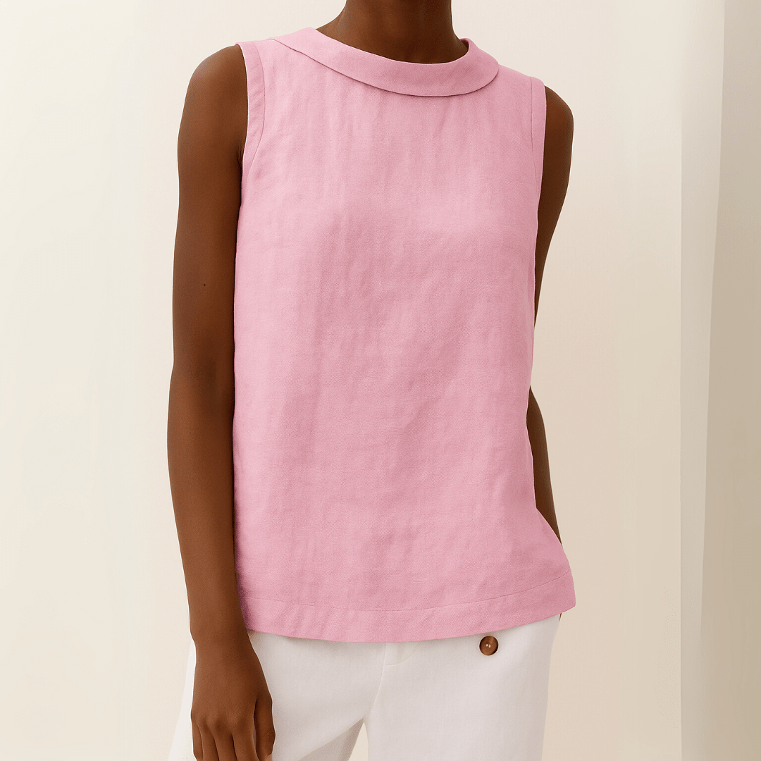 Sleeveless Roll-Neck Top — Elegant Flattering Fit