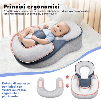 Ergonomic Baby Pillow — Safe Back-Sleep Head Support