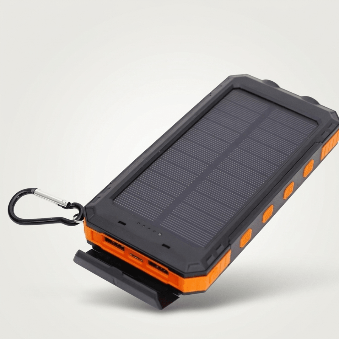 Solar Power Bank 20000mAh with LED Torch & Compass