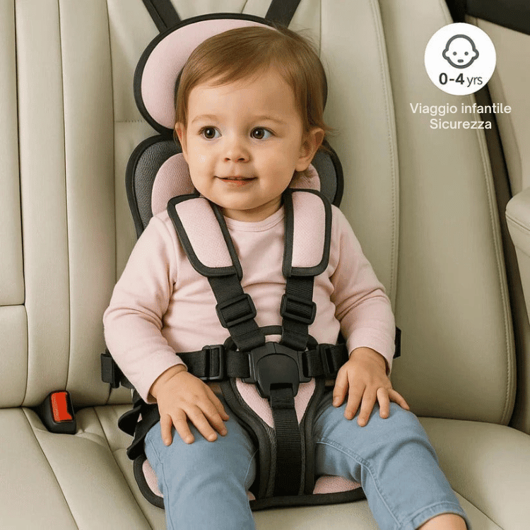 Portable Folding Car Seat — 5-Point Harness
