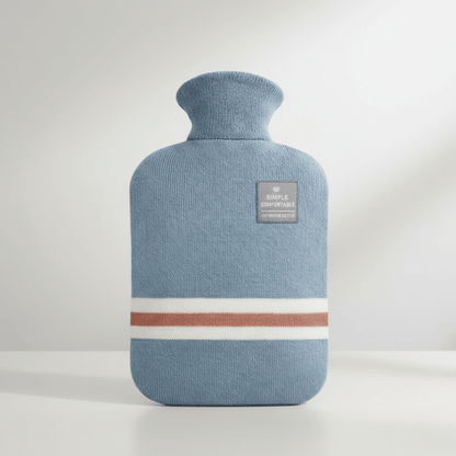 XL 2L Hot Water Bottle with Knit Cover — 8h Lasting Heat