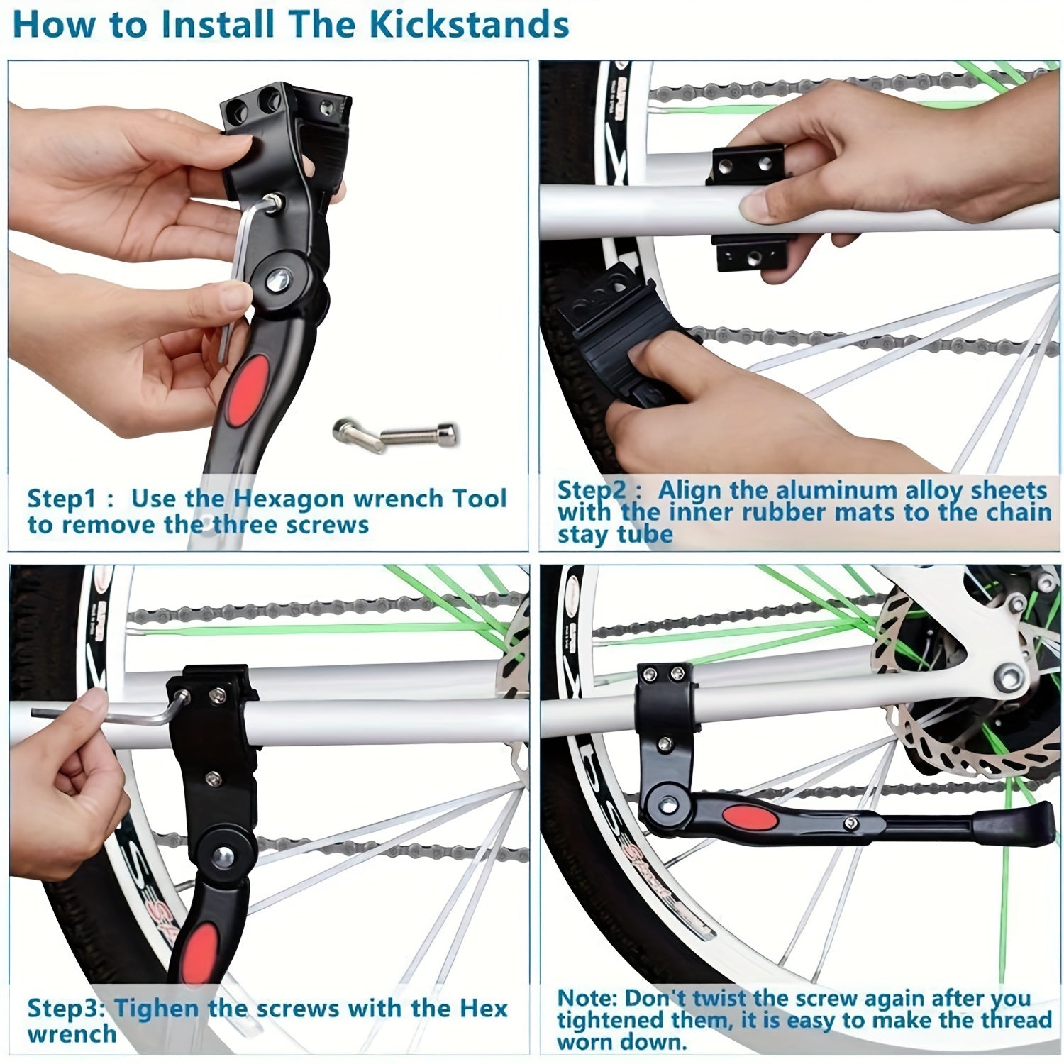 Adjustable Bike Kickstand — Stable Side Stand Support