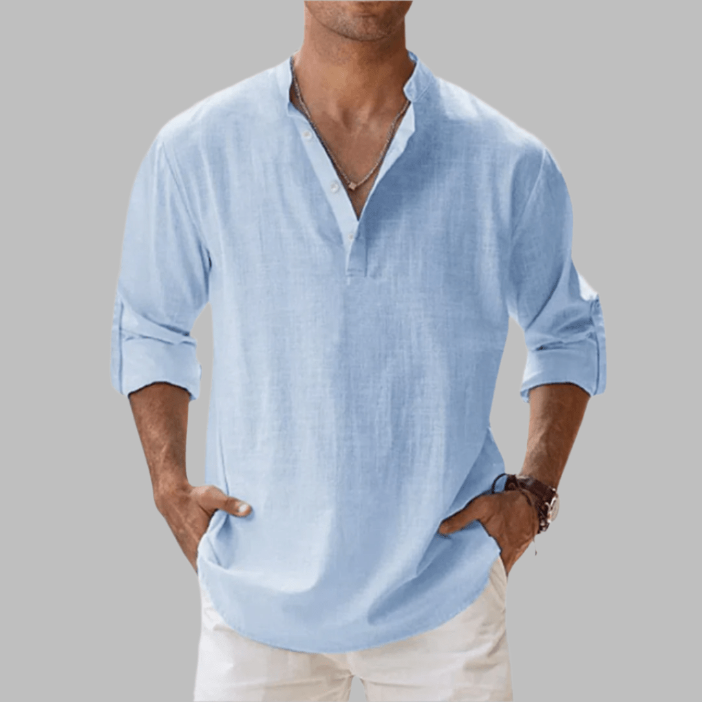 Men's Linen Shirt — Breathable Relaxed Summer Fit