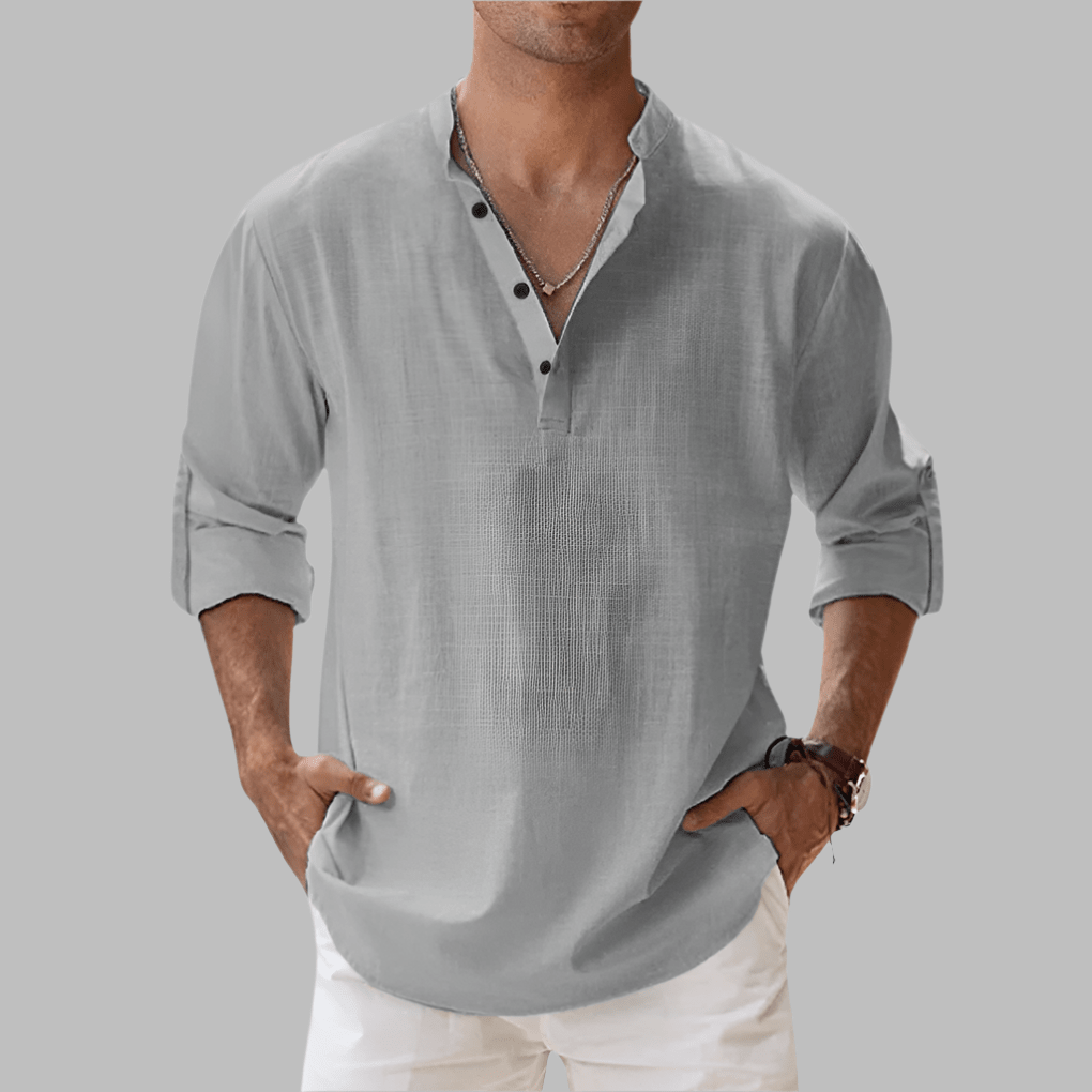 Men's Linen Shirt — Breathable Relaxed Summer Fit