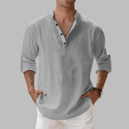 Men's Linen Shirt — Breathable Relaxed Summer Fit