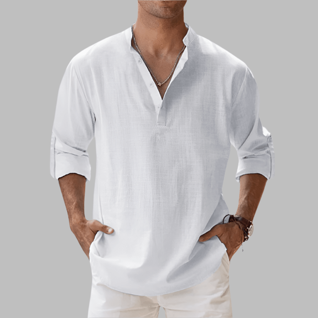Men's Linen Shirt — Breathable Relaxed Summer Fit