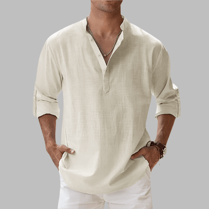 Men's Linen Shirt — Breathable Relaxed Summer Fit