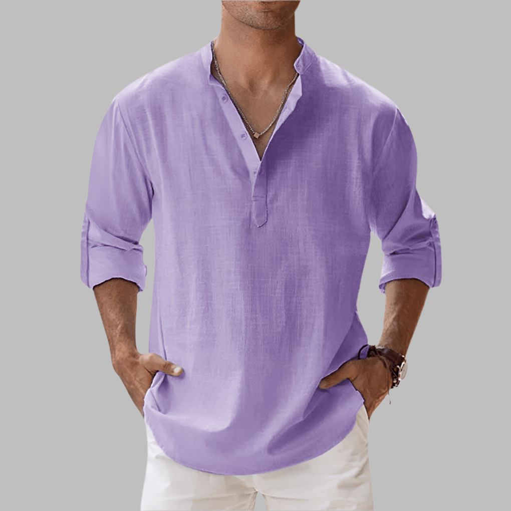 Men's Linen Shirt — Breathable Relaxed Summer Fit